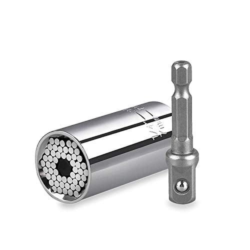 Professional Socket Grip Adapter 1//4 to 3//4 inch Universal Socket 7-19mm Ratchet Wrench Power Drill Adapter Tools Gifts for Men Him Husband Dad Father DIY